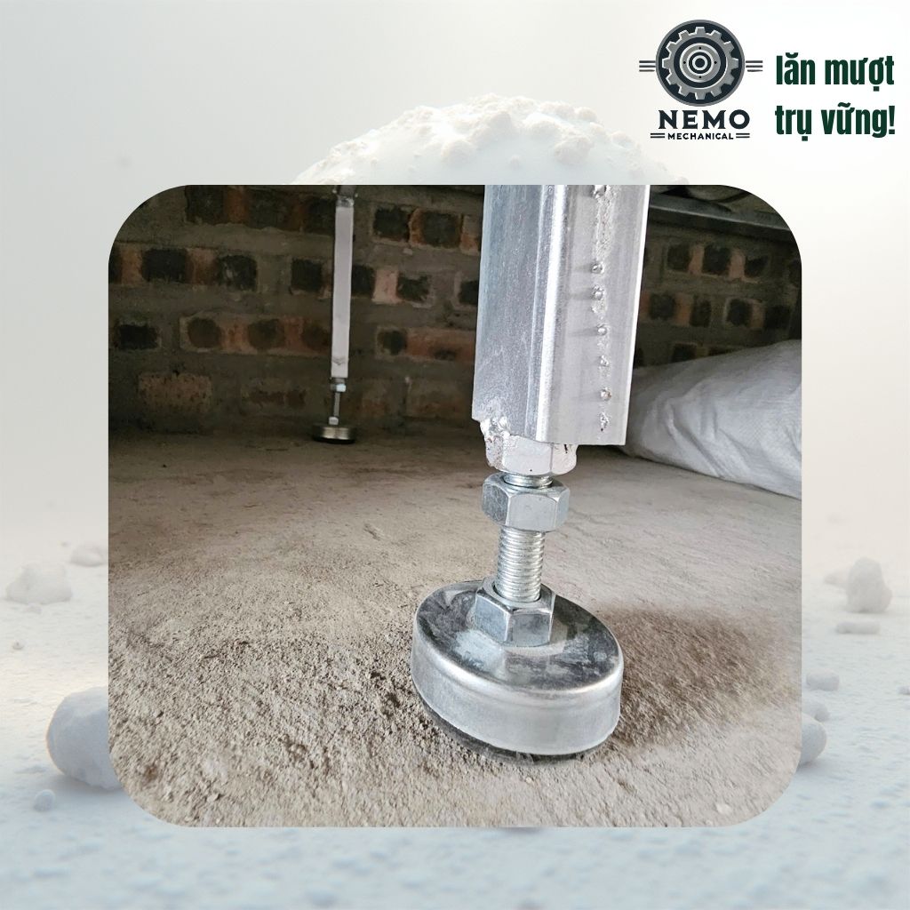 Chân Tăng Chỉnh Chống Rung – Đế Nylon, Cân Bằng Máy Móc (M10, M12)